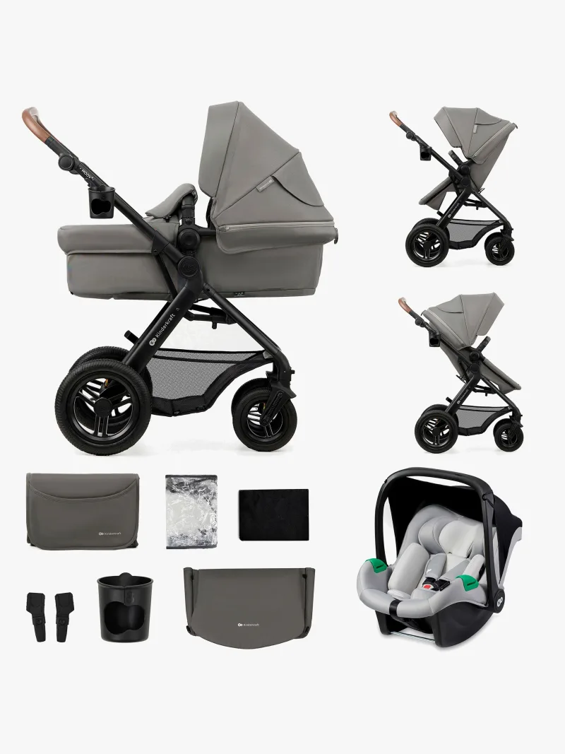 Kinderkraft Kinderkraft MOOV 2 Air 3-in-1 Duovagn, Light Grey