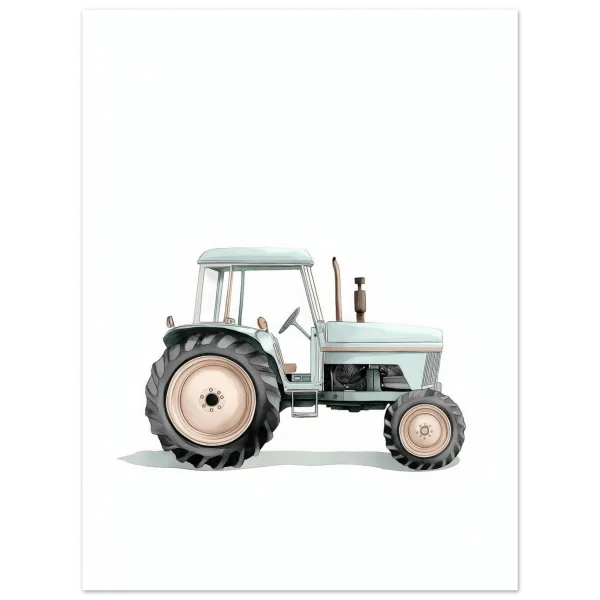 Grön traktor, barntavla för barnrum från Lillestudio