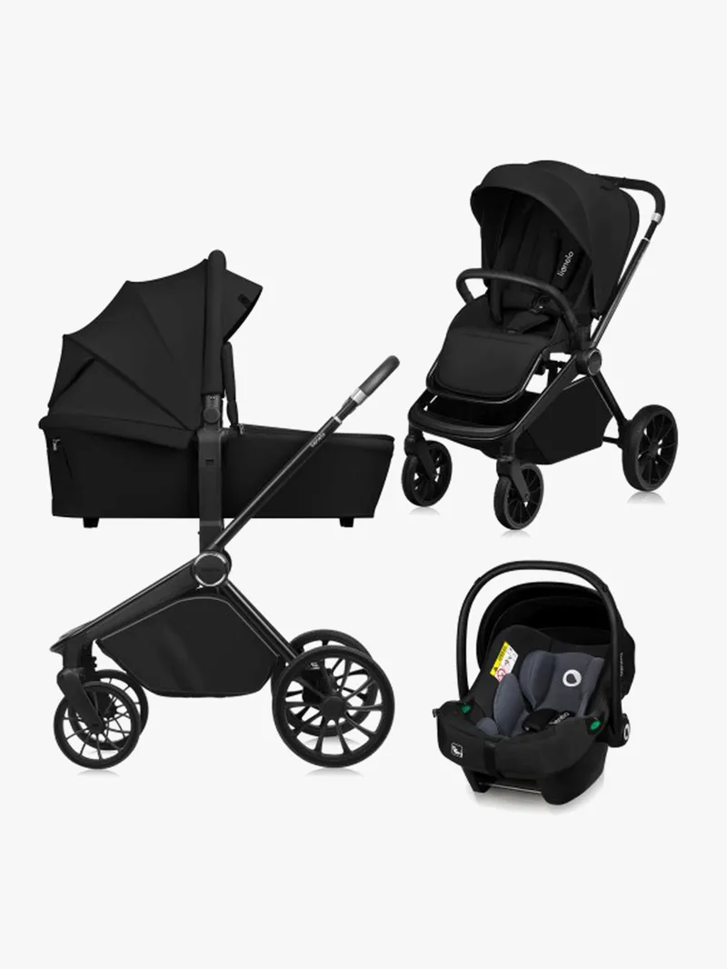 Lionelo Lionelo MIKA Plus 3-in-1 Duovagn, Black Onyx