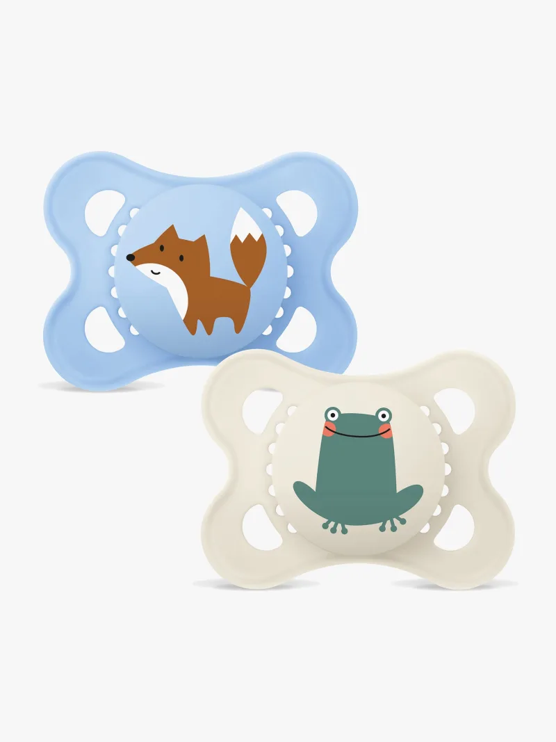 MAM MAM Original Naturgummi Nappar 2-Pack 0-6m, Blå
