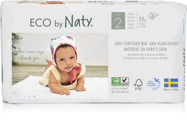 Naty Naty Eco Blöjor Stl 2 3-6 kg 33-pack
